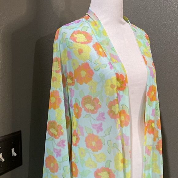 Savage X Fenty free spirt floral full length robe retro 60’s inspired boho - Picture 5 of 11